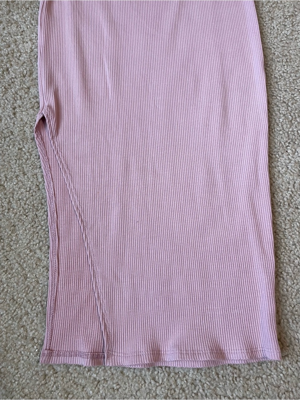 Lulu's Pink Ribbed Tank & Skirt Set - Picture 4 of 5